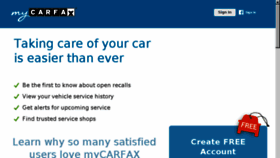 What Mycarfax.com website looked like in 2017 (6 years ago)