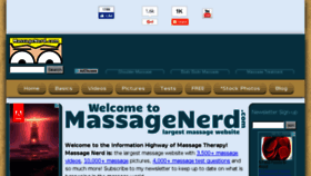 What Massagenerd.com website looked like in 2017 (6 years ago)