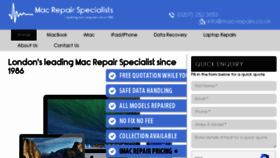 What Mac-repairs.co.uk website looked like in 2017 (6 years ago)