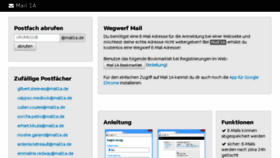 What Mail1a.de website looked like in 2017 (6 years ago)