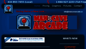 What Mancavearcade.ca website looked like in 2017 (6 years ago)