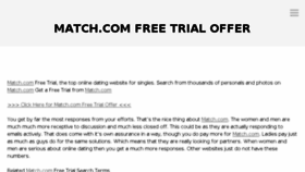 What Matchcomfreetrial1.wordpress.com website looked like in 2017 (6 years ago)