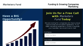What Marketersfund.com website looked like in 2017 (6 years ago)