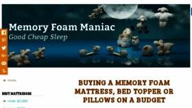 What Memory-foam-maniac.com website looked like in 2017 (6 years ago)
