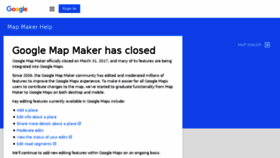 What Mapmaker.google.com website looked like in 2017 (6 years ago)