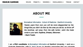 What Maulik-kamdar.com website looked like in 2017 (6 years ago)