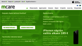 What Mcare.fi website looked like in 2017 (6 years ago)