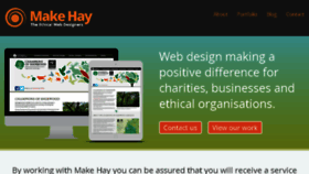 What Makehay.co.uk website looked like in 2017 (6 years ago)