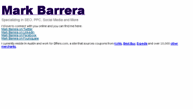 What Markbarrera.com website looked like in 2017 (6 years ago)