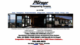 What Miragedisappearingscreens.com website looked like in 2017 (6 years ago)