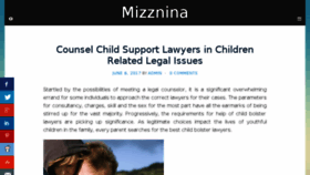 What Mizznina.com website looked like in 2017 (6 years ago)