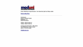 What Moduni.de website looked like in 2017 (6 years ago)