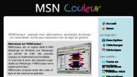 What Msncouleur.com website looked like in 2017 (6 years ago)