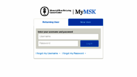 What Mymskcc.org website looked like in 2017 (6 years ago)