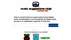 What Musicsuggestions.ninja website looked like in 2017 (6 years ago)