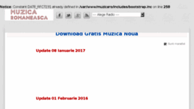What Muzica-romaneasca.com website looked like in 2017 (6 years ago)