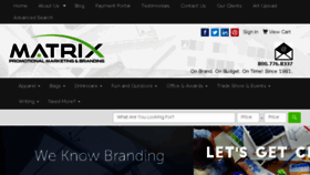 What Matrixpromotional.com website looked like in 2017 (6 years ago)