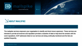 What Mailspike.org website looked like in 2017 (6 years ago)