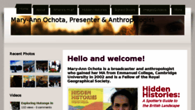 What Maryannochota.com website looked like in 2017 (6 years ago)