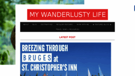 What Mywanderlustylife.com website looked like in 2017 (6 years ago)