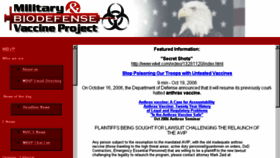 What Military-biodefensevaccines.org website looked like in 2017 (6 years ago)