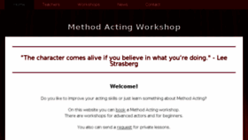 What Methodactingworkshop.com website looked like in 2017 (6 years ago)