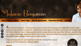 What Melaniebenjamin.com website looked like in 2017 (6 years ago)