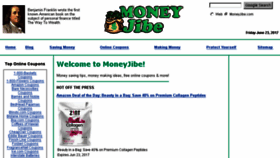 What Moneyjibe.com website looked like in 2017 (6 years ago)