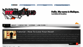 What Mrmalique.com website looked like in 2017 (6 years ago)