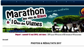 What Marathon-cotes-de-blaye.com website looked like in 2017 (6 years ago)