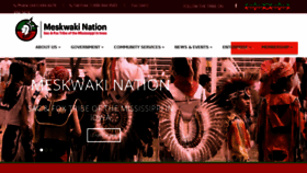 What Meskwaki.org website looked like in 2017 (6 years ago)