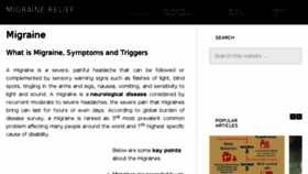 What Migrainerelief.co website looked like in 2017 (6 years ago)