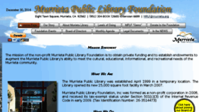 What Murrietalibraryfoundation.org website looked like in 2017 (6 years ago)