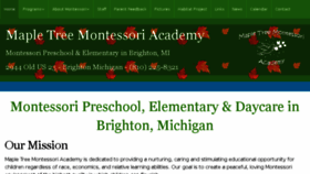 What Mapletreemontessori.com website looked like in 2017 (6 years ago)