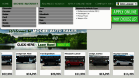 What Mooreautosalestx.com website looked like in 2017 (6 years ago)