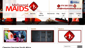 What Mollywoodmaids.co.za website looked like in 2017 (6 years ago)