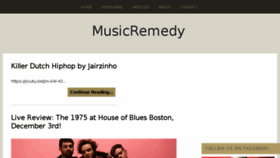 What Musicremedy.com website looked like in 2017 (6 years ago)