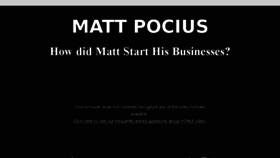 What Mattpocius.com website looked like in 2017 (6 years ago)