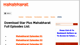 What Mahabharatfullepisodes.com website looked like in 2017 (6 years ago)