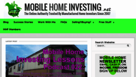 What Mobilehomeinvesting.net website looked like in 2017 (6 years ago)