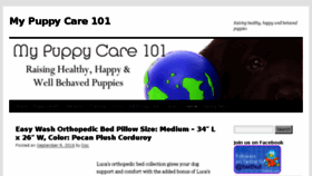 What Mypuppycare101.com website looked like in 2017 (6 years ago)