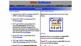 What Milletsoftware.com website looked like in 2017 (6 years ago)