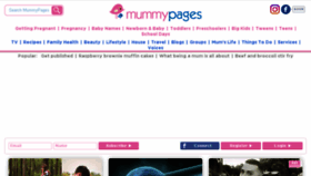 What Mummypages.co.uk website looked like in 2017 (6 years ago)