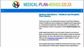 What Medical-plan-advice.co.za website looked like in 2017 (6 years ago)