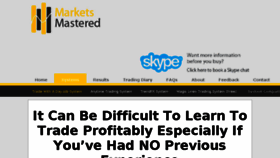 What Marketsmastered.com website looked like in 2017 (6 years ago)