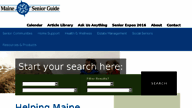 What Maineseniorguide.com website looked like in 2017 (6 years ago)
