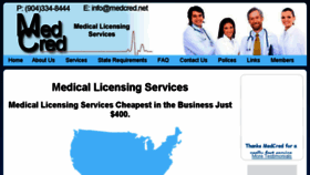 What Medcred.net website looked like in 2017 (6 years ago)