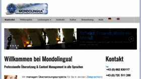 What Mondolingua.com website looked like in 2017 (6 years ago)