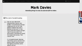 What Markxdavies.com website looked like in 2017 (6 years ago)