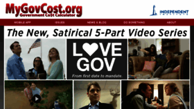 What Mygovcost.org website looked like in 2017 (6 years ago)